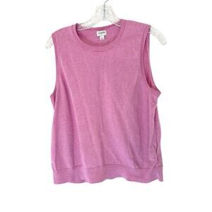 J.Crew Pink Knit Preppy Academia Scholarly Classic‎ Shell Sweater Vest Large
